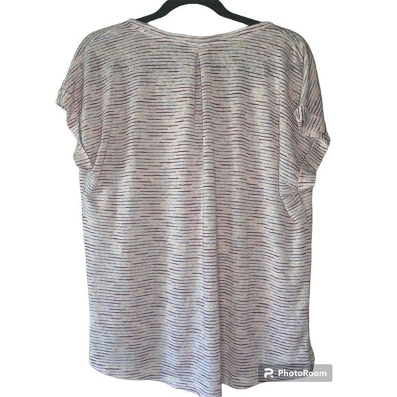 Bobeau Striped T-shirt Cuffed Sleeve XXL - Picture 4 of 6